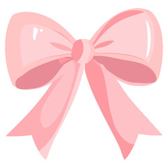 Pink bow ribbon illustration accessories accessory vector