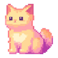 Fototapeta premium Cat&nbsp;illustration design pixel vector
