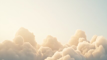 Golden Hour Cloudscape A Serene Sky View