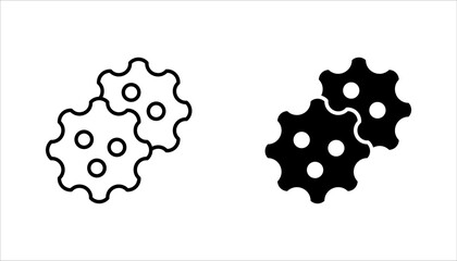 Cancer cell icon set, cancer disease vector illustration on white background