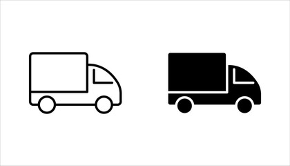 Delivery Truck icon set. Express delivery trucks icons. vector illustration on white background
