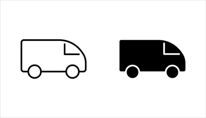 Delivery Truck icon set. Express delivery trucks icons. vector illustration on white background