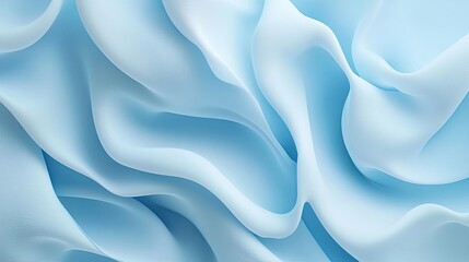 Fototapeta premium Soft Pastel Blue Fabric with Gentle Ripples and Movement
