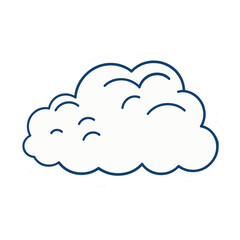 Fototapeta premium White cloud retro logo illustration background simple vector