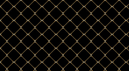 Fototapeta premium Seamless pattern design with square geometric shape | Luxury stroke diamond shape pattern design with gold colour