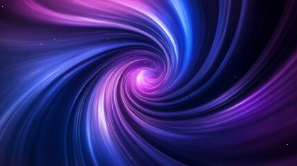 Abstract swirling galaxy in vibrant purple and blue hues