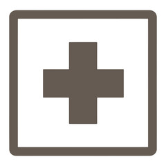 Fototapeta premium First Aid Kit minimal first icon vector