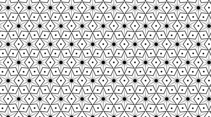 Hexagonal star shape luxury pattern background | Pattern background with geometric shape | Star shape vector background with black  color with diamond shape