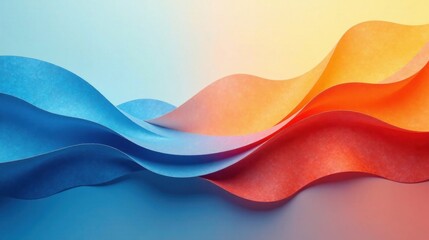 Abstract Colorful Waves A Seamless Blend of Cool and Warm Hues in a Dynamic Composition