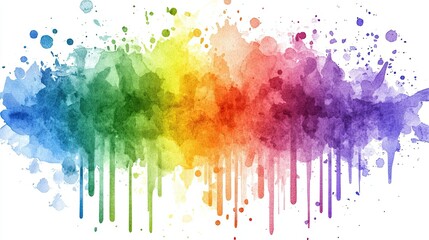Fototapeta premium Vibrant Watercolor Splashes on Light and Airy Background