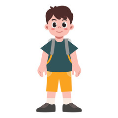 Character School Kid Illustration