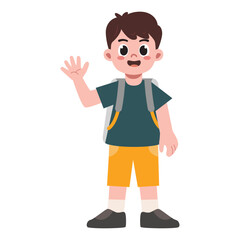 Character School Kid Illustration
