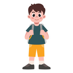 Character School Kid Illustration