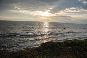 Beautiful sunset seen from a hill