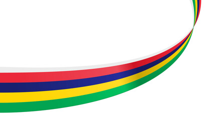 wavy mauritius flag vector background with copy space for text. mauritius for national day © Pemuda Santaii