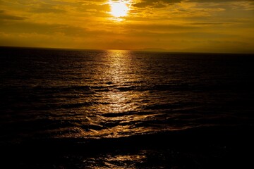 Beautiful sunset seen from a hill