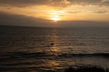 Beautiful sunset seen from a hill