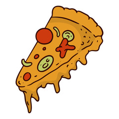 Junk Food with Doodle Design. Vector Illustration