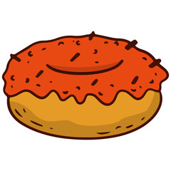 Junk Food with Doodle Design. Vector Illustration