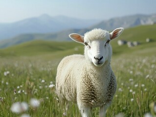 Fototapeta premium Sustainable wildlife viewing experience in breathtaking mountain landscapes