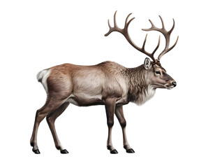 Naklejka premium Detailed Illustration of a Majestic Reindeer