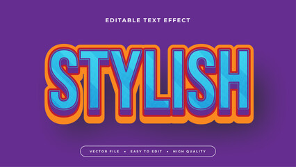 stylish editable text effect 3d gradient typography design