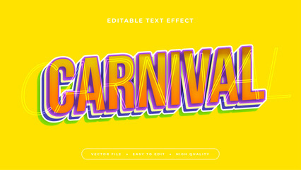 carnival gradient text effect editable modern typography vector