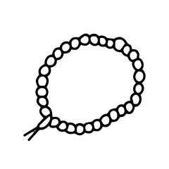 black outline on ramadan doodles element design