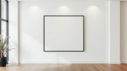 Abstract wall art mockup featuring a minimalist design displayed in a modern gallery setting, wall art, modern, showcase