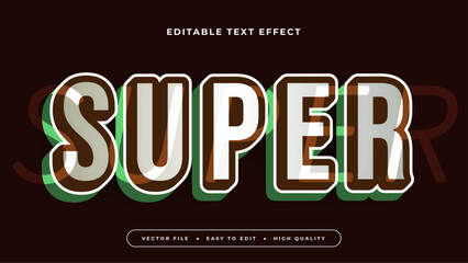 super gradient text effect editable modern typography vector