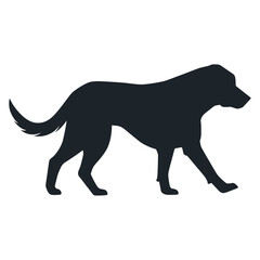 Obraz premium Dog walking silhouette illustration animal vector