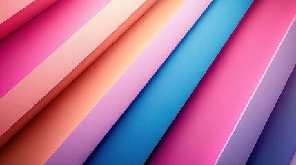 Abstract Diagonal Pastel Color Stripes