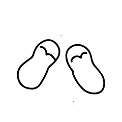 black outline on ramadan doodles element design