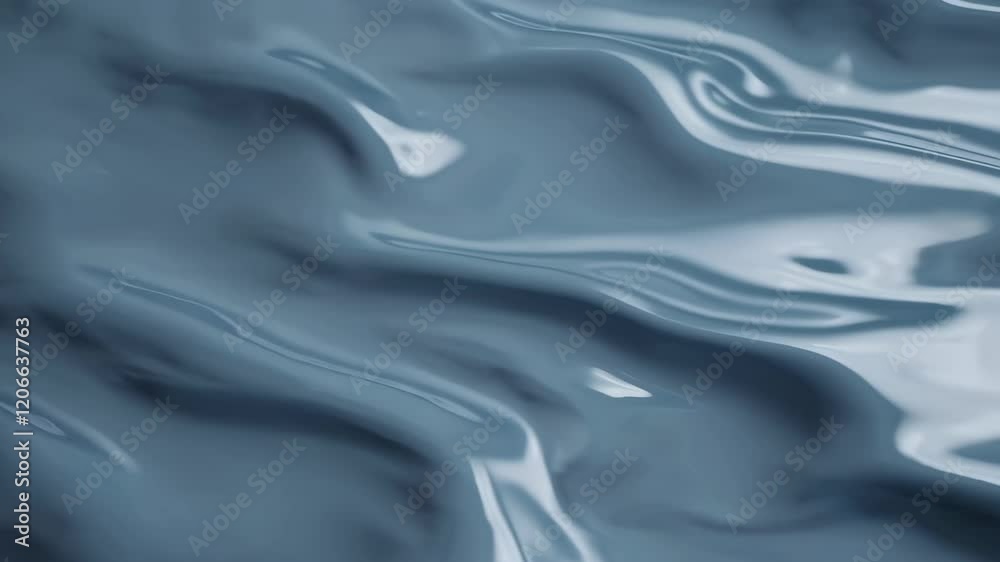 Poster abstract blue liquid texture with flowing waves, artistic background. modern design and calming aest
