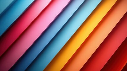 Fototapeta premium Vibrant Diagonal Rainbow Stripes Abstract Background