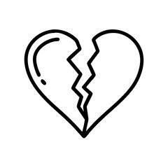 broken heart icon design