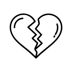 broken heart icon design