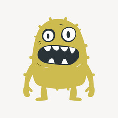 Fototapeta premium cute cartoon monster character illustration vector