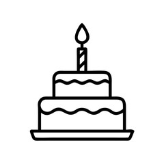 cake with candle icon design