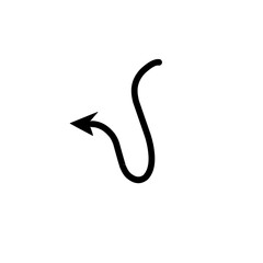 devil tail silhouette icon