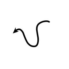 devil tail silhouette icon