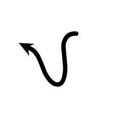 devil tail silhouette icon