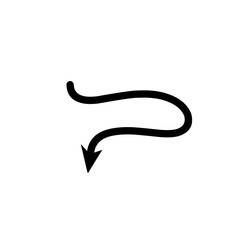 devil tail silhouette icon