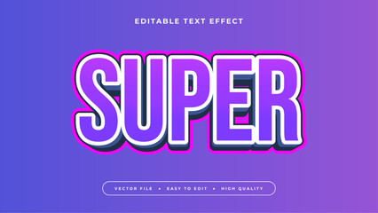super gradient text effect editable modern typography vector