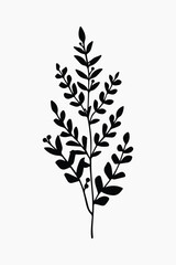Fototapeta premium Minimalist botanical silhouette design vector
