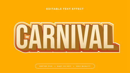 carnival editable text effect with orange brown and beige bold gradient style