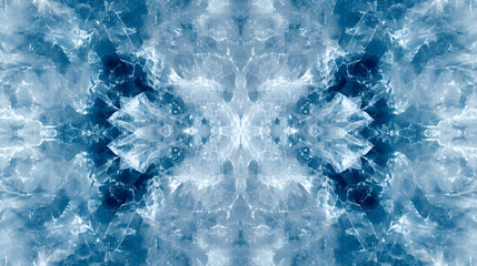 Obraz premium Abstract Crystal Shard Pattern with Light Reflections in Blue and White