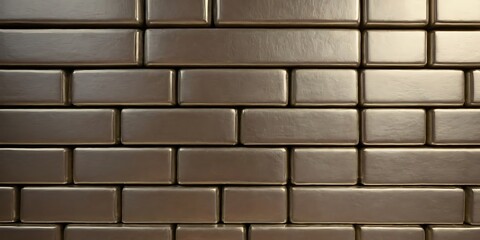 Obraz premium stacking silver bars brick wall close up brickwall texture background. 3d render,no people, photography, color image, brick, wall - building feature, backgrounds, competition,786