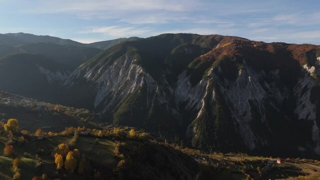 White Chalk Rock Formations in the Korab Mountain Range, Radomire, Albania