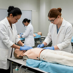 A group of nursing students